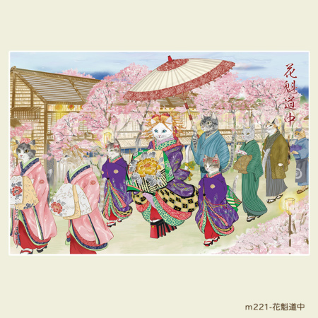 今昔猫シリーズ ポストカード7枚セット！ 今昔猫シリーズ キャット